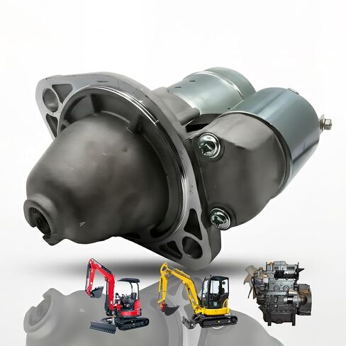 Starter Motor for Yanmar Diesel Engine - 12V 1.4KW Replacement Compatible with 3TNV88 3TNE88 4TNV88 3YM30 3JH3E Models, OEM 129242-77010 129608-77010 129698-77010 18219N in Kuwait