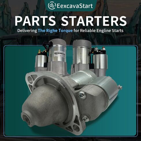 Starter Motor for Yanmar Diesel Engine - 12V 1.4KW Replacement Compatible with 3TNV88 3TNE88 4TNV88 3YM30 3JH3E Models, OEM 129242-77010 129608-77010 129698-77010 18219N in Kuwait