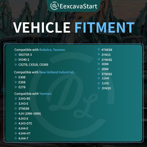Starter Motor for Yanmar Diesel Engine - 12V 1.4KW Replacement Compatible with 3TNV88 3TNE88 4TNV88 3YM30 3JH3E Models, OEM 129242-77010 129608-77010 129698-77010 18219N in Kuwait