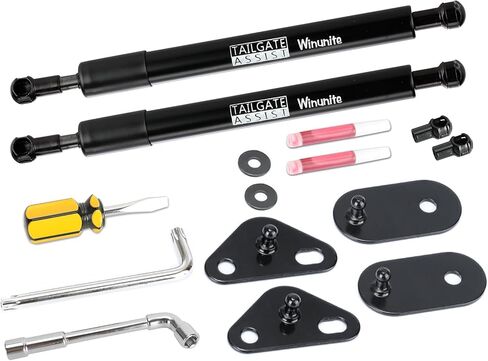 Winunite Pack of 2 Compatible with 2015-2026 F150 Tailgate Assist– Stainless Steel Material, Quiet Controlled Descent, No Drill Bolt-On Installation with All Tools Included in Kuwait
