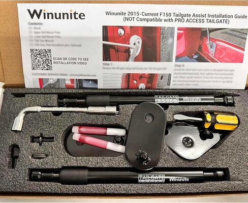 Winunite Pack of 2 Compatible with 2015-2026 F150 Tailgate Assist– Stainless Steel Material, Quiet Controlled Descent, No Drill Bolt-On Installation with All Tools Included in Kuwait