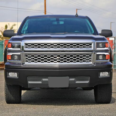 Ronnin - Fits 2014-2015 Chevy Silverado 1500 Upgraded Dual Projector Headlights LED Switchback Sequential Turn Signals + Animated Startup Effect Assembly Pair | Black | Chrome Trim in Saudi Arabia