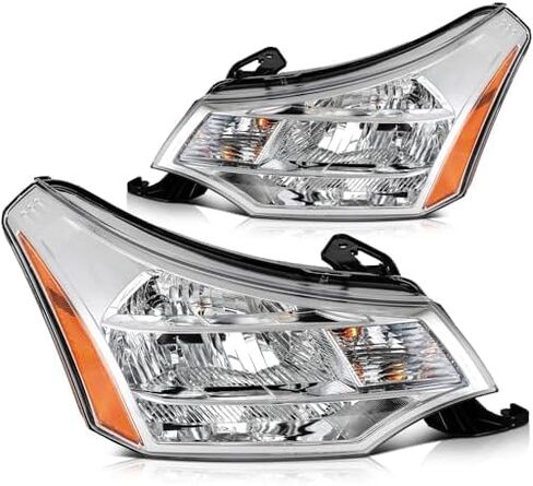 Headlight Assembly Compatible with for ford for Focus 2008-2011 Bulbs Are Included S4Z13008F FO2502244 8S4Z13008E FO2503244 in Saudi Arabia