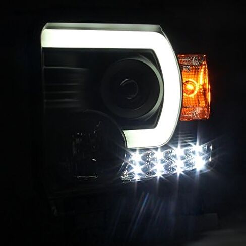 AKKON - For 14-17 GMC Sierra 1500/2500HD/3500HD BLACK C-Shape LED DRL Projector Headlights Pair in Saudi Arabia