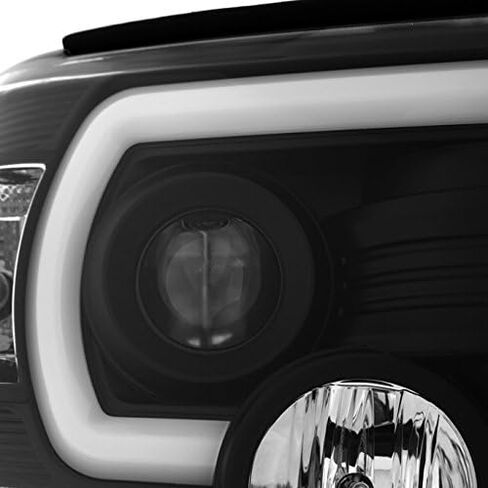 AKKON - For 14-17 GMC Sierra 1500/2500HD/3500HD BLACK C-Shape LED DRL Projector Headlights Pair in Saudi Arabia