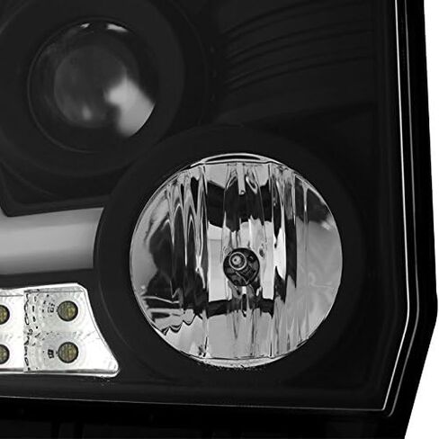 AKKON - For 14-17 GMC Sierra 1500/2500HD/3500HD BLACK C-Shape LED DRL Projector Headlights Pair in Saudi Arabia
