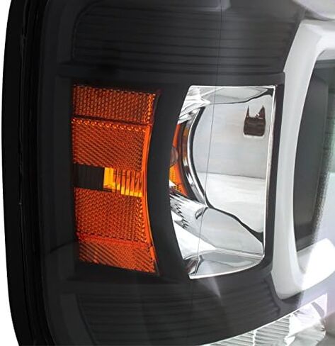 AKKON - For 14-17 GMC Sierra 1500/2500HD/3500HD BLACK C-Shape LED DRL Projector Headlights Pair in Saudi Arabia