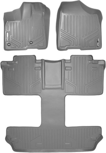 MAXLINER Floor Mats 2nd and 3rd Row Liner Grey for 2011-2018 Toyota Sienna 7 Passenger Model Only in Kuwait