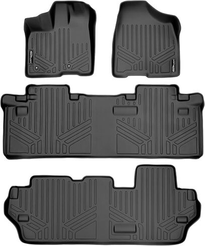 MAXLINER Floor Mats 2nd and 3rd Row Liner Grey for 2011-2018 Toyota Sienna 7 Passenger Model Only in Kuwait