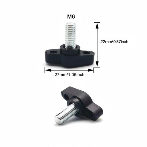 20 Pack M6 x 12mm Tee Wing Knobs Thumb Screws Standard Male Thread Plastic Head T Knobs Handles Hand Clamping Knob Bolt Grip Thumbscrew (20, M6*12) in Kuwait