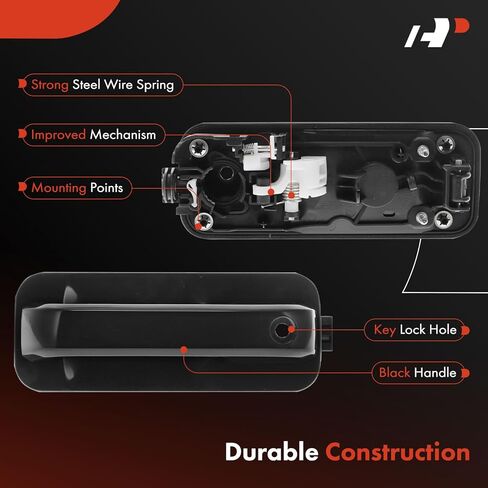 A-Premium Front Left Driver Side Exterior Door Handle with Keyhole Compatible with Ford F-150 F150 2015-2020, Smooth Black, Replace# FL3Z1522405HAPTM in Saudi Arabia