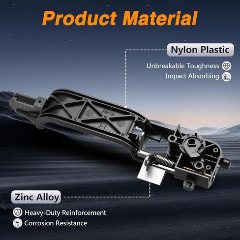 FUSCH Front Left Driver Side Exterior Door Handle Reinforcement Plate FL Driver Side Door Handle Base Assembly Compatible with Ford Focus 2002-2007 Replace# 81970 6S4Z5426685C 6S4Z-5426685-C in Saudi Arabia