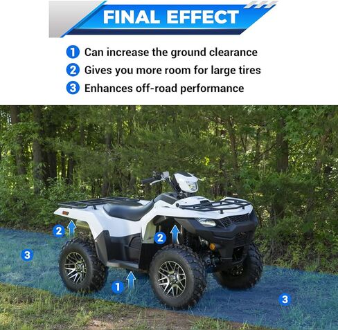 Wsays 2" Suspension Lift Kit Front & Rear Leveling Kits Compatible with SUZUKI KING QUAD 500 AXi/750 AXi 2010-2023 in Saudi Arabia