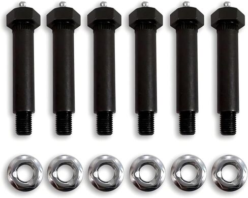 FA-7-187-KITX6 6 KIT 3500# Trailer Axle Spring Shackle WET bolts and lock Nuts Kit - for RV Camper Parts 2000 3500 5200 FA-6-92Z Axles - Trailer leaf spring shackle bolt - Eye "wet" Bolt 9/16 x3 in Saudi Arabia