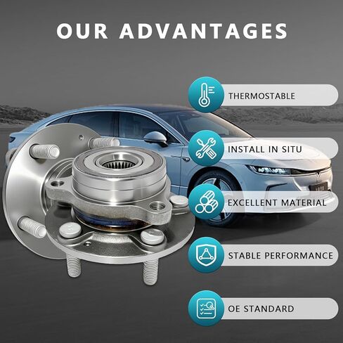 مجموعة محور تحمل العجلات الخلفية الأمامية 513420 لسيارة Hyundai Elantra GT 2017-2023، Ioniq، Kona، Veloster N، 2017-2024 Kia ​​NIRO، Forte، Seltos، 51750-F2000 (قطعتان) in Kuwait