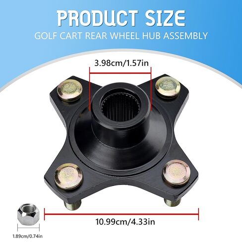103995001 Wheel Hub Rear Assembly Fit for Golf Cart Compatible with Club Car Precedent, Carryall, Subaru EX40 Engine 2015 2016 2017 2018 2019 OEM#1039950-01 in Kuwait