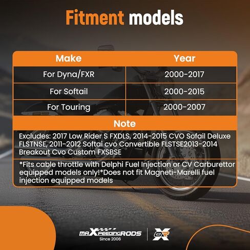 طقم فلتر مدخل منقي هواء عالي التدفق للدراجات النارية من maxpeedingrods قابل لإعادة الاستخدام لـ Dyna/FXR 2000-17، Softail 2000-2015، Touring 2000-2007 in Saudi Arabia