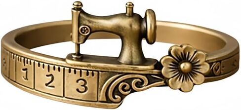 Sewing Machine Bracelet & Ring Set, Vintage Sewing Charms Machine Jewelry,Themed Adjustable Bracelet for Quilting and Sewing Enthusiasts in Saudi Arabia