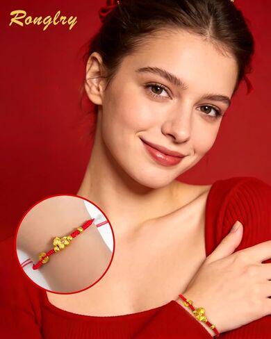 Ronglry Chinese New Year of The Horse 2026 Red String Bracelets Chinese Zodiac Bracelet Horse Charms Handmade Braid Rope Bracelets Good Luck Bracelet for Women Men in Kuwait