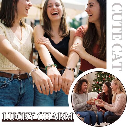 Landical 4 Pcs Feng Shui Good Luck Bracelets for Women Men Lucky Cat Pi Xiu Crystal Jade Bracelet Pi Yao Lucky Charm Wealth Jewelry Gift for Fortune Protection Protective Energy in Saudi Arabia