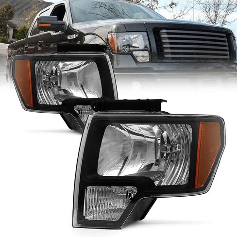 AS Headlight Assembly Compatible with 2005 2006 2007 05 06 07 Ford F250 F350 F450 F550 Headlamp Passenger & Driver Side, Chorme Housing with Amber Reflector in Saudi Arabia