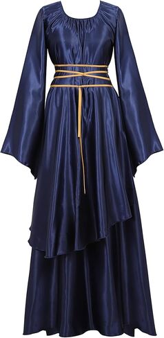 Zhitunemi Medieval Costume Women Dresses: Womens Halloween Costumes 2025 Dress - Renaissance Festivals Fairs & Theme Parties in Kuwait