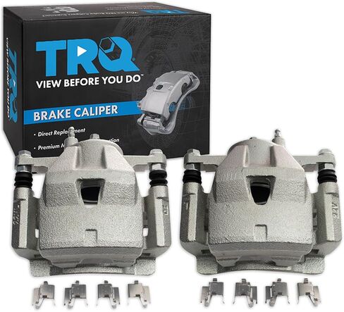 TRQ New Rear Disc Brake Caliper with Bracket & Hardware Pair for Mini Cooper without JCW Brake Package in Saudi Arabia