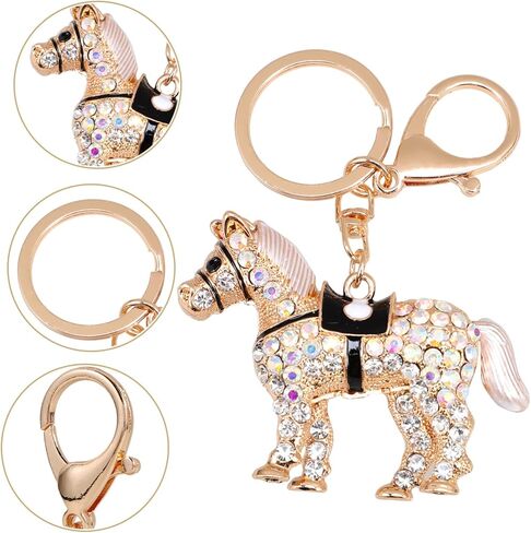 Rhinestone Horse Keychain Keychain Chain Decorative Pendant for Car Keys in Saudi Arabia