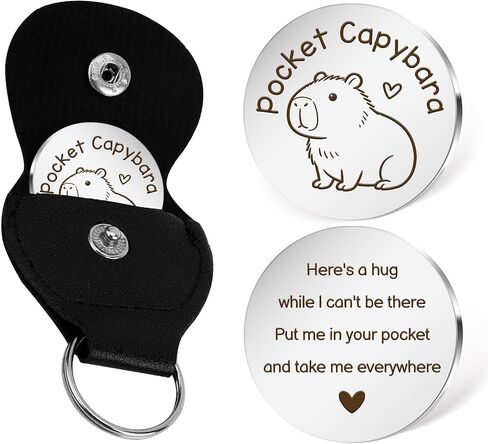 Capybara Themed Gifts Capybara Keychain Cute Animal Pocket Hug Token Emotional Support Gift Small Easter Christmas Gifts for Capybaras Lovers Boyfriend Girlfriend Son Daughter Best Friend Women Men in Saudi Arabia