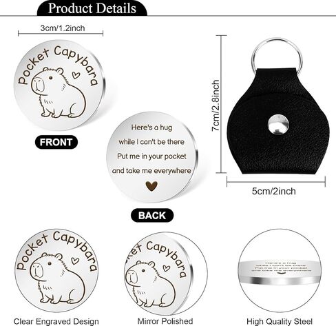 Capybara Themed Gifts Capybara Keychain Cute Animal Pocket Hug Token Emotional Support Gift Small Easter Christmas Gifts for Capybaras Lovers Boyfriend Girlfriend Son Daughter Best Friend Women Men in Saudi Arabia