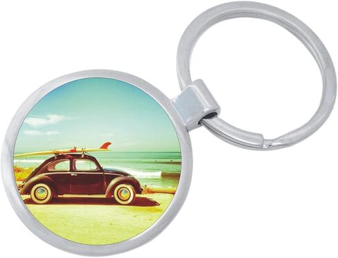 NewCharms VW Bug Surf Beach Keychain Featuring Loop for Keys or Backpack in Kuwait