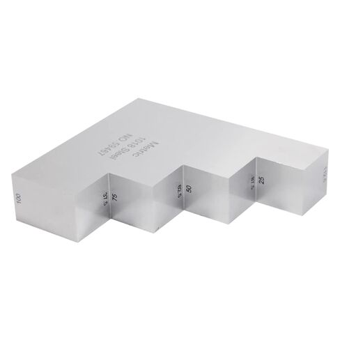 YUSHI Tipsy Step Calibration Block 1018 Carbon Steel 1.0, 2.0, 3.0, 4.0" and 1.5", 2.5", 3.5",4.5" for Thickness and linearity Calibration in UT in Kuwait