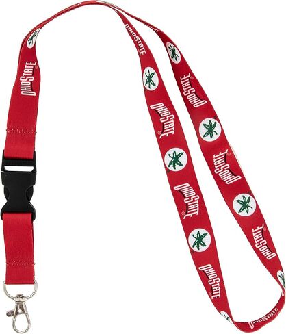 Desert Cactus Ohio State University Lanyard Buckeyes OSU Car Keys ID Badge Holder Keychain Detachable Breakaway Snap Buckle (Red - Repeating Ohio Arch Logo) in Saudi Arabia