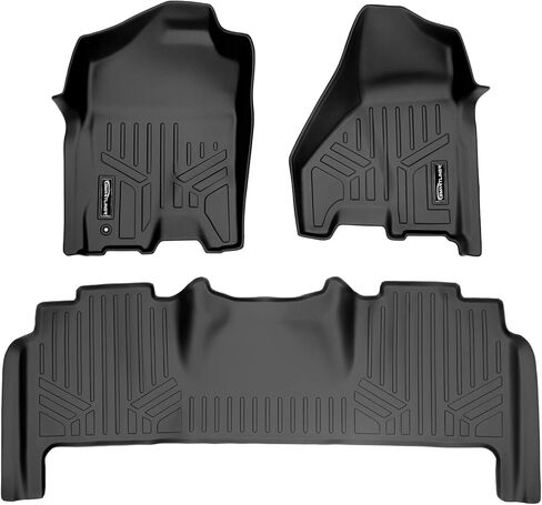MAXLINER Floor Mats 2 Row Liner Set Black for 2009-2012 Dodge Ram 1500 Crew Cab / 2010-2012 Ram 2500/3500 Crew Cab (4 Full Size Doors) in Saudi Arabia