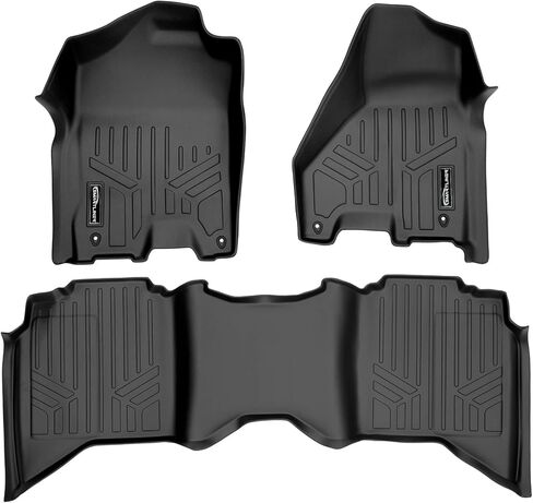 MAXLINER Floor Mats 2 Row Liner Set Black for 2009-2012 Dodge Ram 1500 Crew Cab / 2010-2012 Ram 2500/3500 Crew Cab (4 Full Size Doors) in Saudi Arabia