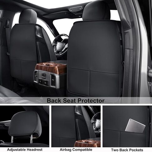 GXT Dodge RAM Front Seats Cover Fit for Select 2013-2021 Dodge RAM 1500 2500 3500 Pickup Truck, Waterproof Synthetic Leather Car Seat Cover and Cushion (Black Red Stripe) in Saudi Arabia