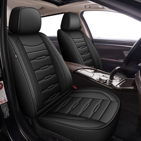 AOMSAZTO 5 Car Seat Covers Full Set Custom Fit for Honda Accord 2018 2019 2020 2021 2022 Waterproof Faux Leather Seat Covers Protectors Compatible Airbags (Only Fit for 5 Seats, Black) in Saudi Arabia