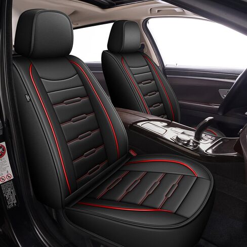 AOMSAZTO 5 Car Seat Covers Full Set Custom Fit for Honda Accord 2018 2019 2020 2021 2022 Waterproof Faux Leather Seat Covers Protectors Compatible Airbags (Only Fit for 5 Seats, Black) in Saudi Arabia