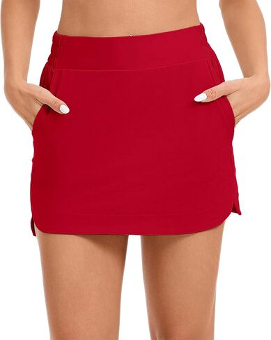 Oyamiki Skorts for Woman High Waist Trendy Skorts with Pockets Golf Tennis Skirt A Line Mini Skort Athletic Summer Outfits in Saudi Arabia