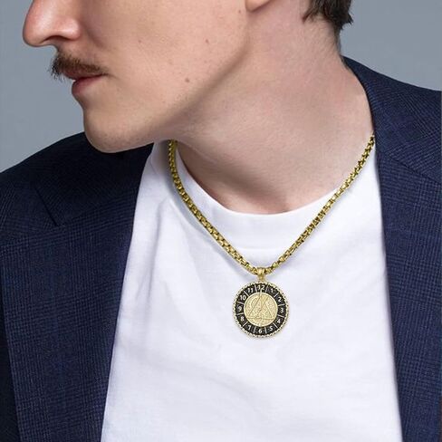 Sobriety Gifts for Men 925 Sterling Silver Sobriety Necklace AA Necklace Alcoholics Anonymous Jewelry Gifts for Men Women in Saudi Arabia