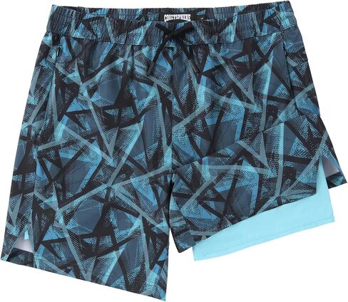 شورت جري 2 في 1 للرجال مع بطانة ضغط 5 بوصات و7 بوصات شورت رياضي سريع الجفاف مع جيوب وحلقة منشفة in Kuwait