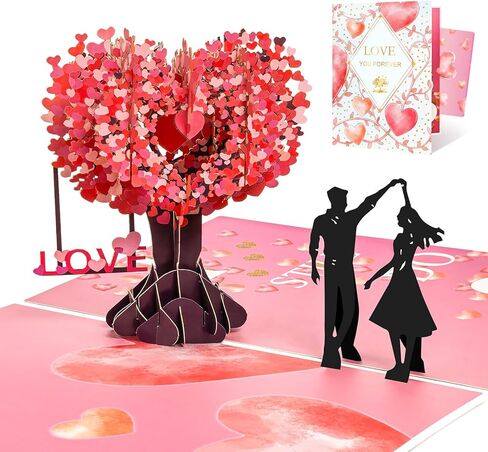 3D Pop Up Anniversary Card, I Still Do Love Tree Hearts Couple Wedding Card for Her, Wife, Husband, Him, Girlfriend, Romantic Love Letter Gift for Wedding, Anniversary, Valentines, Birthday in Saudi Arabia