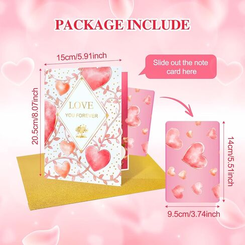 3D Pop Up Anniversary Card, I Still Do Love Tree Hearts Couple Wedding Card for Her, Wife, Husband, Him, Girlfriend, Romantic Love Letter Gift for Wedding, Anniversary, Valentines, Birthday in Saudi Arabia