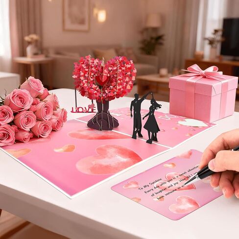 3D Pop Up Anniversary Card, I Still Do Love Tree Hearts Couple Wedding Card for Her, Wife, Husband, Him, Girlfriend, Romantic Love Letter Gift for Wedding, Anniversary, Valentines, Birthday in Saudi Arabia