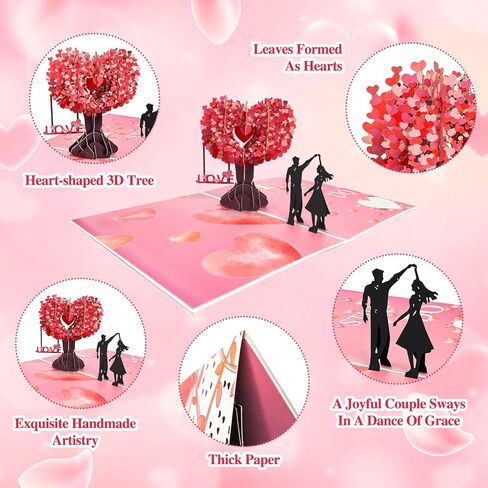 3D Pop Up Anniversary Card, I Still Do Love Tree Hearts Couple Wedding Card for Her, Wife, Husband, Him, Girlfriend, Romantic Love Letter Gift for Wedding, Anniversary, Valentines, Birthday in Saudi Arabia