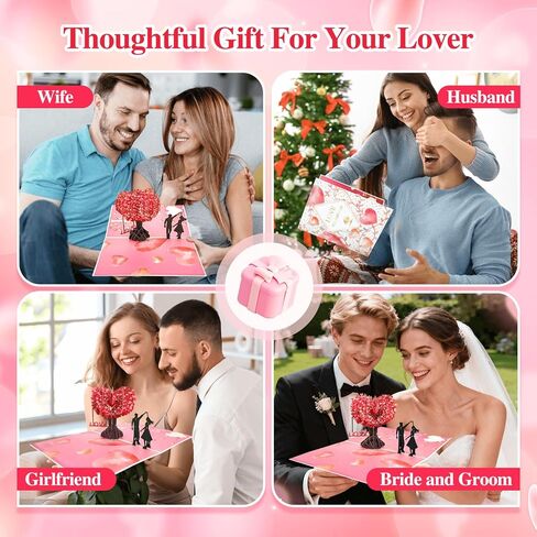 3D Pop Up Anniversary Card, I Still Do Love Tree Hearts Couple Wedding Card for Her, Wife, Husband, Him, Girlfriend, Romantic Love Letter Gift for Wedding, Anniversary, Valentines, Birthday in Saudi Arabia