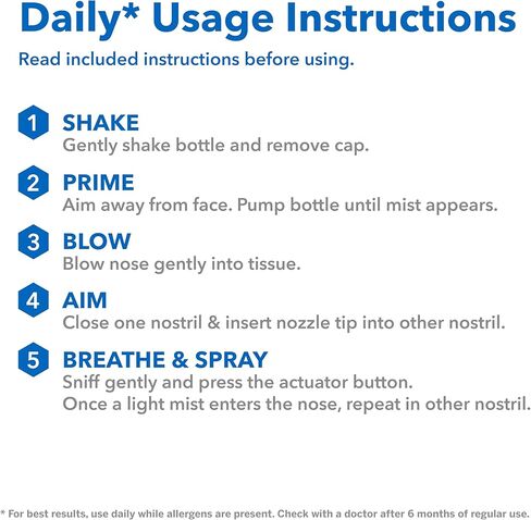 بخاخ فلوناز سينسيميست لتخفيف حساسية الأنف - تخفيف الحساسية يدوم لمدة 24 ساعة بدون نعاس مع رذاذ ناعم خالٍ من الرائحة - 120 بخاخ بالإضافة إلى حزمة مناديل إضافية in Kuwait