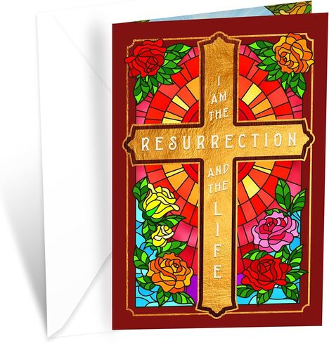 بطاقة عيد الفصح الدينية من Prime Greetings، مصنوعة في أمريكا، صديقة للبيئة، مخزون بطاقات سميك مع ظرف ممتاز 5 بوصة × 7.75 بوصة، معبأة في بريد واقٍ in Saudi Arabia