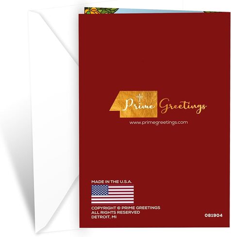 بطاقة عيد الفصح الدينية من Prime Greetings، مصنوعة في أمريكا، صديقة للبيئة، مخزون بطاقات سميك مع ظرف ممتاز 5 بوصة × 7.75 بوصة، معبأة في بريد واقٍ in Saudi Arabia