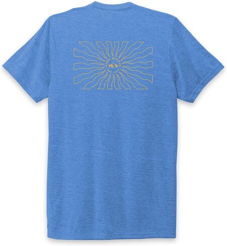 تي شيرت Fish Hippie Solar Flare Flatwater للرجال - تي شيرت من مزيج القطن خفيف الوزن، نمط كاجوال ساحلي in Kuwait